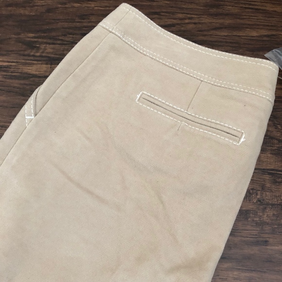 NWOT Bebe Tan Faux Suede Pants 6 Boot Cut - Picture 4 of 6